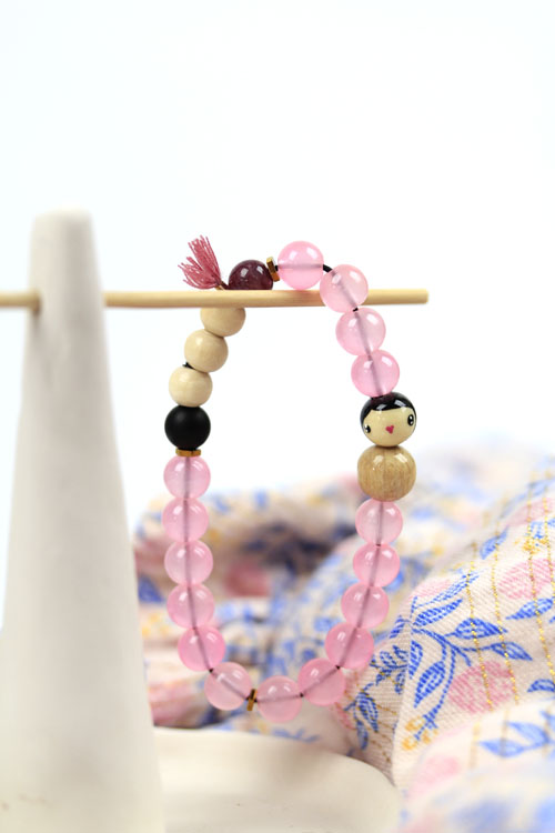 (image pour) Bracelet Perle Verre Pivoine 🌺